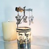kingnero Carousel Candle Rotary Candle Holder Spinning Candleholder Metal Tea