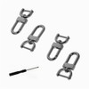 DACUAN 4pcs Metal Bolt Snap Buckles D Ring Swivel Lobster