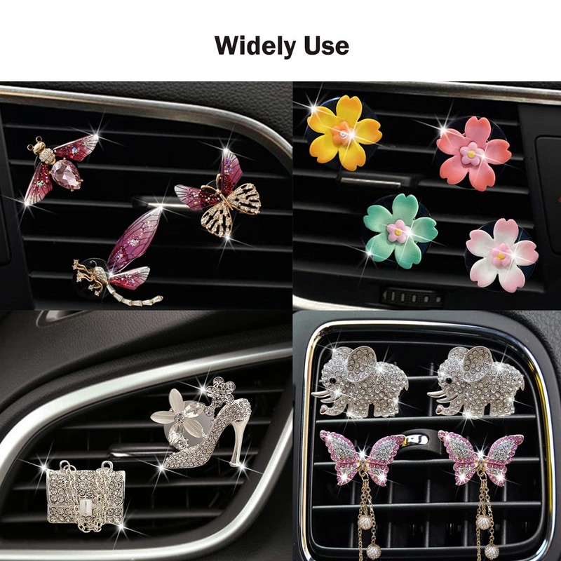 30Pcs Car Air Vent Clip Replacement Pads, 16mm Unscented Refill