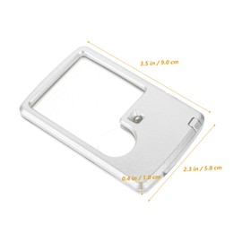 OSALADI 2pcs Reading Magnifier Sheets with Light Portable Pocket Magnifier for Seniors and Adults for Reading Books Observing and Measuring and Practical Design