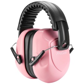 ProCase Noise Reduction Safety Ear Muffs, Hearing Protection Earmuffs, NRR 28dB Noise Sound Protection Headphones for Shooting Gun Range Mowing Construction Woodwork Adult Kids -Pink
