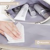 WLLWOO Makeup Bag-2pcs Smile Face Corduroy Cosmetic Bag Zipper Interior