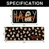xuujdoppwul Happy Halloween Kitchen Rugs Set of 2,Spooky Ghost Kitchen