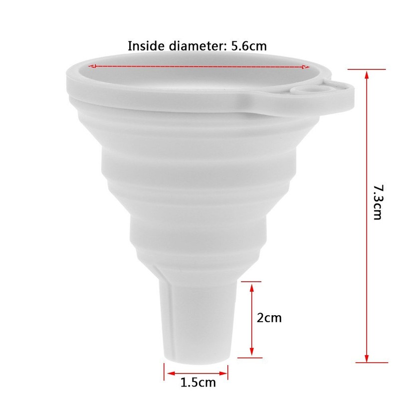 AKOAK Portable Mini Silicone Foldable Funnel, Flexible Silicone Transfer Tools