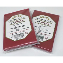 docsmagic.de 200 Premium Bi-Colour Card Sleeves Mat Red/Black Standard Size 66 x 91 Card Sleeves Red Black