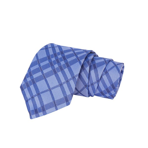 Calixto Men's Blue Geometric Pattern Silk Tie - Elegant Business