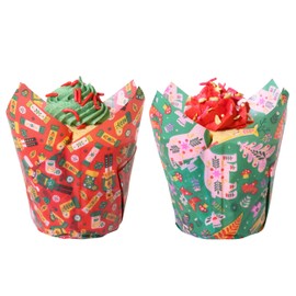 PME Christmas Tulip Muffin Cases - Enchanted (Pack of 24)
