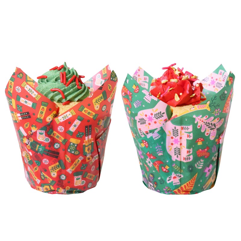 PME Christmas Tulip Muffin Cases - Enchanted (Pack of 24)
