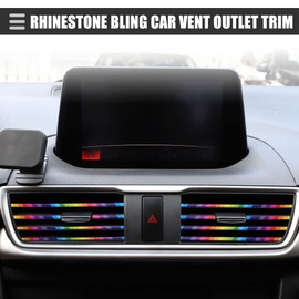 X AUTOHAUX Universal Car Air Vent Outlet Strip Trims, PVC, Multicolor, 40 Pcs