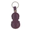 7PCS Cowhide Musical Instrument Keychains Mini Guitar Violin Horn Bass