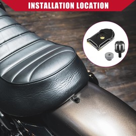 Hihaha Motorcycle Seat Bolt Screw with Knob Cover Nut for Harley Davidson Softail Sportster 1996-2003 / Rear Fender Knurled Mount Bolt/Durable Aluminum Alloy 1/4"-20/1 Set Black