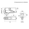 CA865 1 x Pair Patio Door Roller Wheels 38mm Sliding