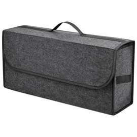 Auirshiky Boot Organiser, Car Organiser Toolbag, Boot Organiser Made of Felt with Velcro Fixation, Foldable & Extra Stable, Waterproof, Felt Boot Bag for Order in the Car