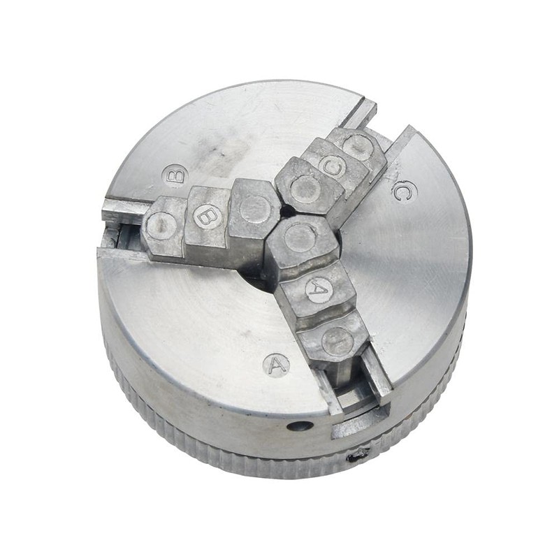 Mini Lathe Chuck, Zinc Alloy Three Jaw Chuck, M12*1 Chuck