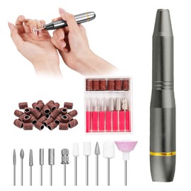 11 in 1 Multi-functional Electric Nail Machine Kit, High Speed 20,000 rpm Rotation, Low Vibration, Low Noise, Professional Gel Nail Polisher, Nail Drill, USB Charging Bit, Storage Box Included