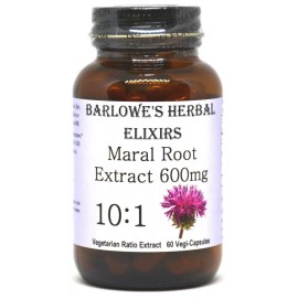 Barlowe's Herbal Elixirs MARAL 10:1 EXTRACT - Rhaponticum Carthamoides - Stearate Free, Bottled in Glass!