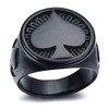 JAJAFOOK Gold Stainless Steel Rings,Ace of Spades High Polished Gothic