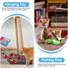 4PCS Interactive Hanging Bird Cat Toys Set - with Catnip,