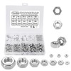 FandWay 380Pcs Metric 304 Stainless Steel Hex Nuts Assortment Kit