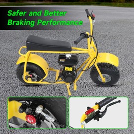 XIKOBY Upgraded Mini Bike Hydraulic Disc Brake Kit Compatible with Baja DB30 Doodle Bug Blitz Dirt Bug Racer Minibike Predator 79cc 97cc 212cc 2.8hp Engine with Brake Caliper Pad Part Black