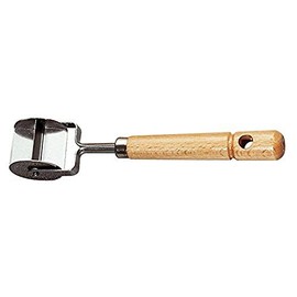 Eppicotispai Stainless Steel Plain Dent Cutter with Beachwood Handle, 3 x 3 cm/1.18 x 1.18", Silver