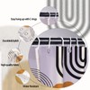 Avezano Mid Century Abstract Shower Curtain Modern Minimalistic Arch Home