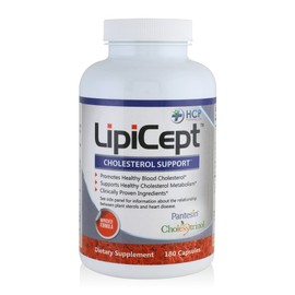 HCP Formulas - LipiCept - Natural Cholesterol Support Formula with Plant Sterols - Maintain Healthy Cholesterol Levels Already Within a Normal Range - Vegetarian - Dietary Supplement - 180 Caps
