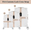 Luggage Strap Cross Luggage Belt with TSA Certified Customs Lock