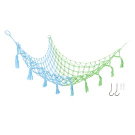 Triangular Toy Hammock Plush Toys Cotton Rope Woven Net Pocket Hanging Storage Hammock