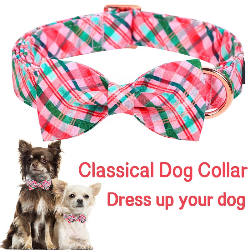 Unique style paws Christmas Pink Dog Collar, Pet Collar Gift