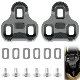 Cleats, Pedale für Look Keo Bike Pedale 3-Loch Grip Blade 2 Max Cleats Fahrrad, Cleats Set, Kompatibel mit den Look KEO Blade, 2 Max, Classic 3, Easy und Power Tap Systemen, Grau, TPU, 4,5°