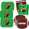 100pcs Football Plates and Napkins Party Supplies Kit, Large Touchdown
