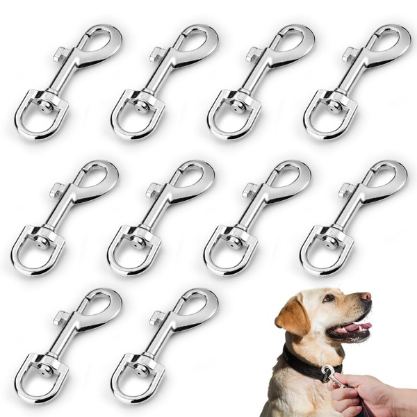 Modixun 10Pcs Swivel Snap Hooks, Heavy Duty Zinc Alloy Metal