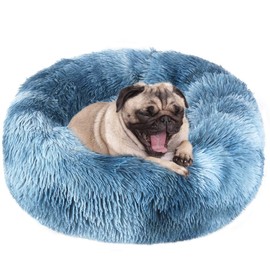 NOYAL Donut Dog Cat Bed, Soft Plush Pet Cushion, Waterproof Machine Washable Self-Warming Pet Bed - Improved Sleep for Cats Small Medium Dogs