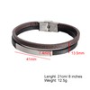 Queenberry Custom Genuine Leather Bracelet Cuff Name Initial Letter Engraved
