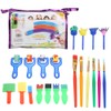 26pcs Kids Painting Supply Brushes Sponge Paint Brush Toy Seal
