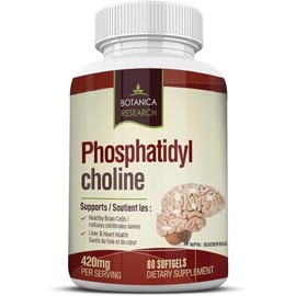 PhosphatidylCholine Complex an All-Natural Nootropic Formula for Brain Health, Liver & Cognitive Support - 60 Phosphatidyl Choline Capsules by Botanica Research
