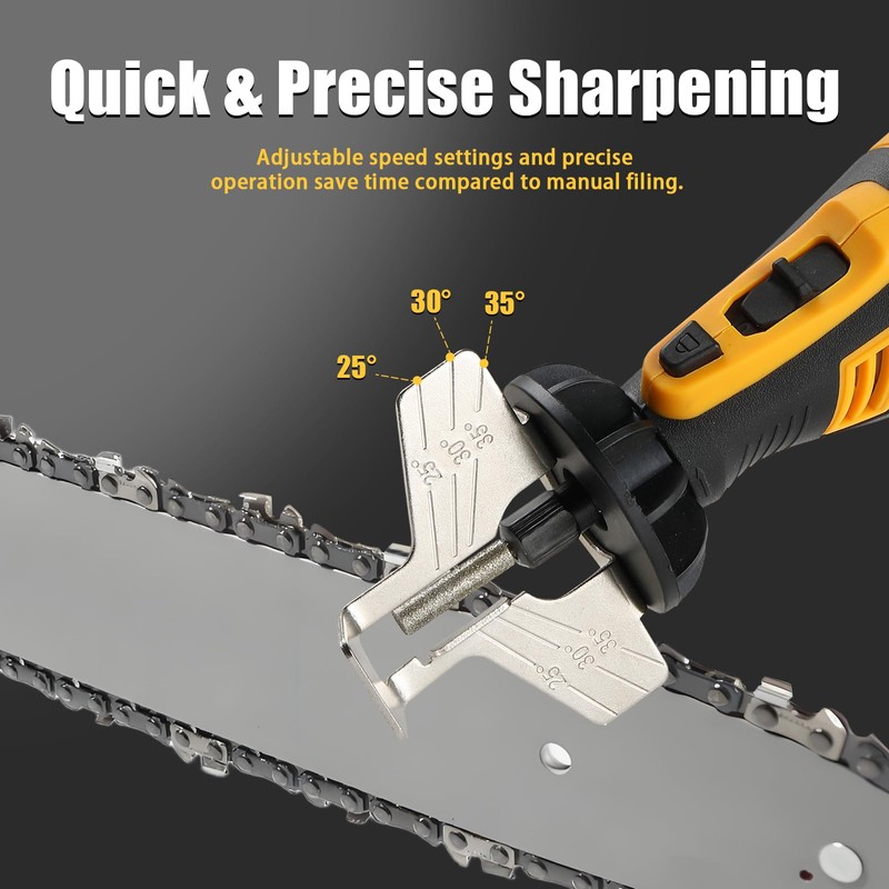 CUBEWAY Cordless Chainsaw Sharpener Kit - Portable 8V Chain Saw