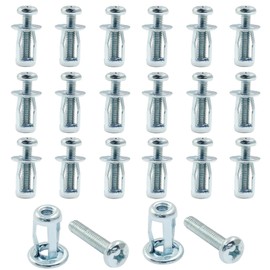 Waziaqoc 20Pcs M4 x 20 Hollow Door Anchor, Petal Expansion Nuts, Cavity Fixing Door Anchor for 0-5 mm Door Extra, Aluminium cladding Sheet Pipe, Iron Sheet (8 x 16 mm)
