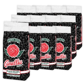 Camellia Brand Dried Black Beans, Frejoles Negros – Premium Non-GMO Black Turtle Beans for Soups, Chili, Tacos, Burritos, Rice & Peas, Latin & Southwestern Cooking – Gluten-Free, High Protein, Vegan & Vegetarian Friendly, 1 Pound (Pack of 12)