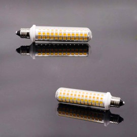 HXMLIHB JD E11 Led,1080LM,AC110V-130V,9W Dimmable 100W Halogen Bulbs Equivalent,T3 T4 Mini Candelabra Base,E11 Led Bulb Warm White 3000k,for Ceiling Fans,Chandeliers,Cabinet Lighting（Pack of 2