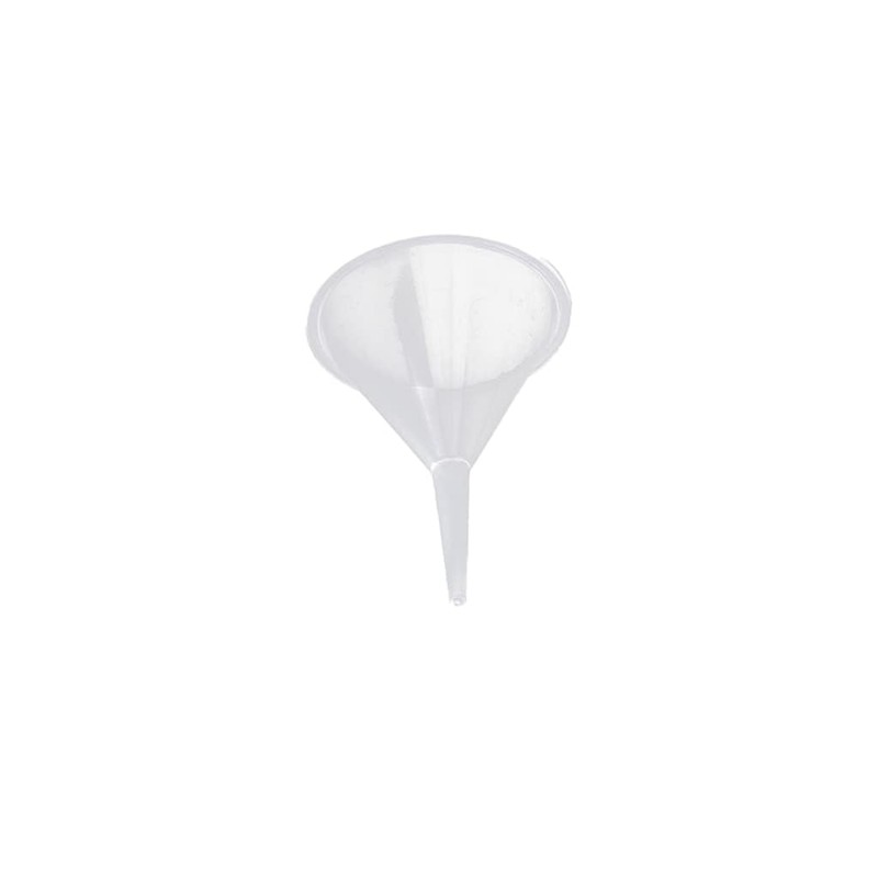 Mini Clear Polyethylene Funnel Kit - 10 Pcs Narrow Neck