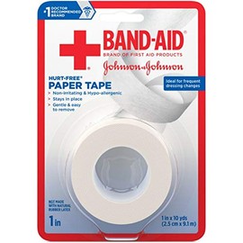 JOHNSON & JOHNSON BAND-AID First Aid Paper Tape 1 Inch X 10 Yards 10 Yards (Pack of 2)