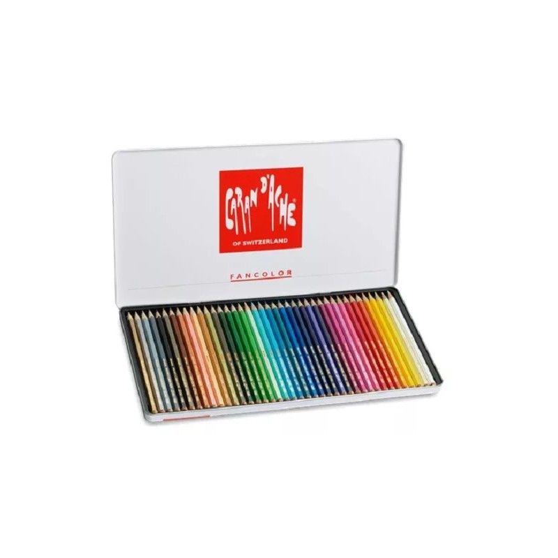 Caran d'Ache Fancolor 40 Water Soluble Colour Pencils Artist Sketching