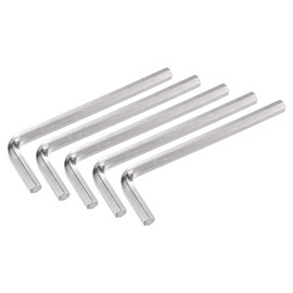 TOP-VIGOR 5Pcs 4mm Hex Key Wrench, Metric CR-V L Shaped Imperial Hexagon Head Spanner Tool for Repairing, Installation