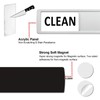 Clean Dirty Sign, Non-Scratching/Super Strong Soft with Double-Sided Adhesives/Easy to