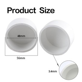 1-1/2 Inch Pipe End Cap Fitting, Furniture Grade End Cap Fittings for Building Furniture Greenhouse Shed Pipe Fittings Tent Connection, Furniture Build Grade SCH40 [4 Pack]