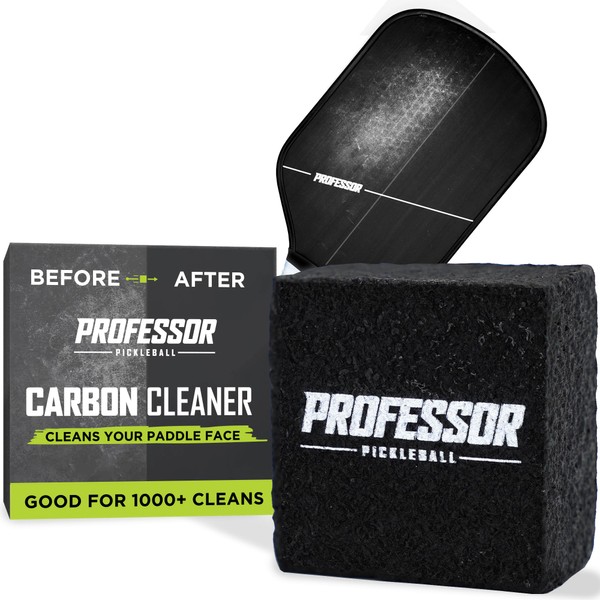Professor Pickleball Carbon Cleaner, Premium Pickleball Paddle Cleaner for Raw Carbon Fiber Paddles, Effortless Residue Removal, Quick & Effective, Eliminates Ball Residue, Dirt, Scratches