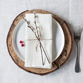 Varvara Home Pack of 6 Pure Linen Napkins, Lesna 45 x 45 cm