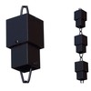 Monarch Rain Chains AluminumMulti Cube Rain Chain, 8.5 Ft Black